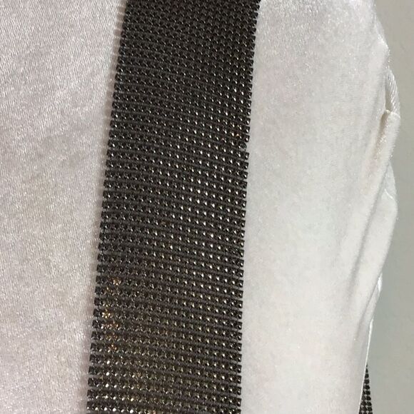 Belt Vintage Y2K Mesh Silver-tone Belt Claw clasp Adjustable Chain Sparkly main image 8